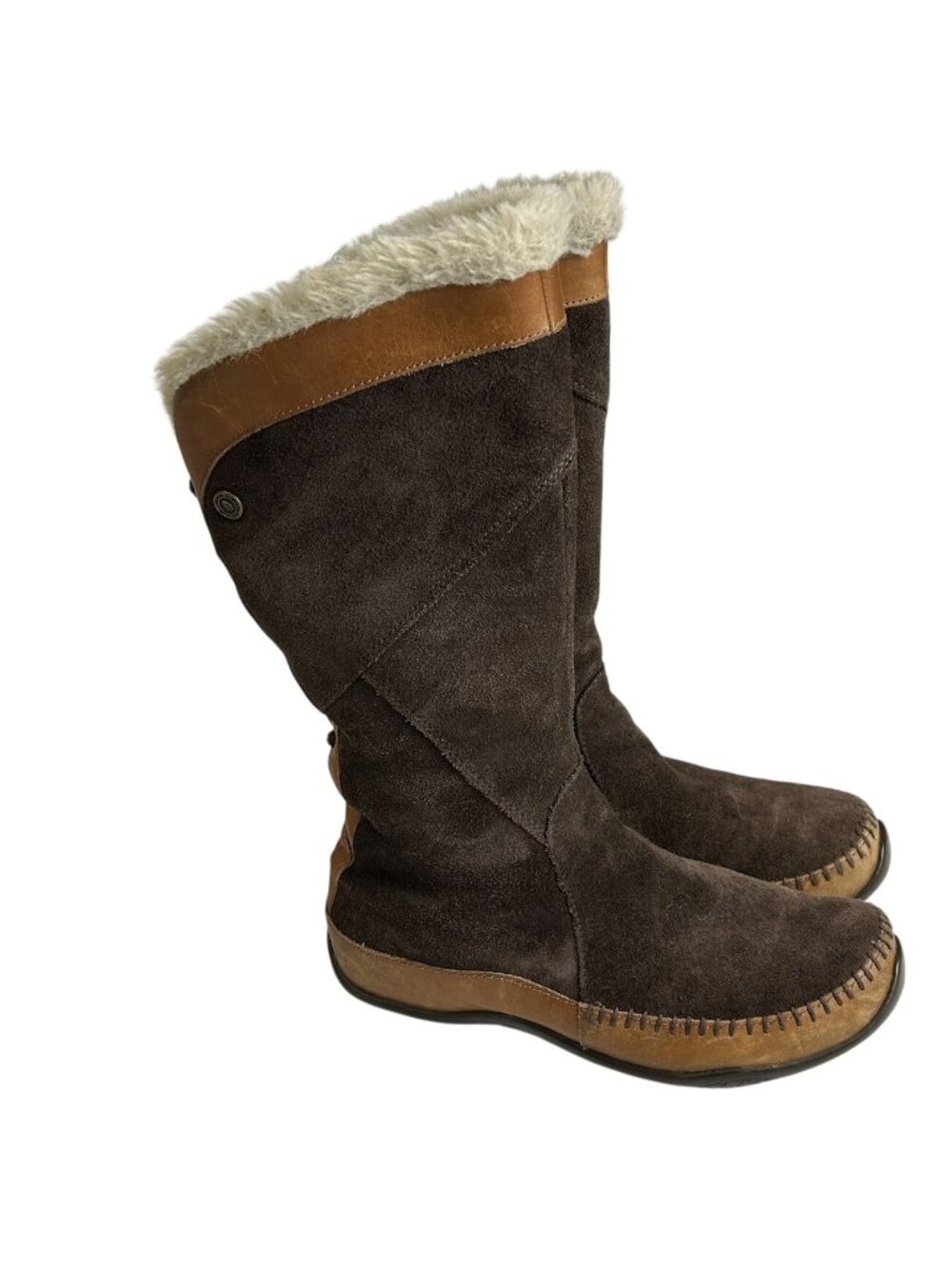 North Face Moccasin Janey Primaloft Winter Boots Side Zip Fur Lace Up Womens 8.5 - Picture 4 of 16